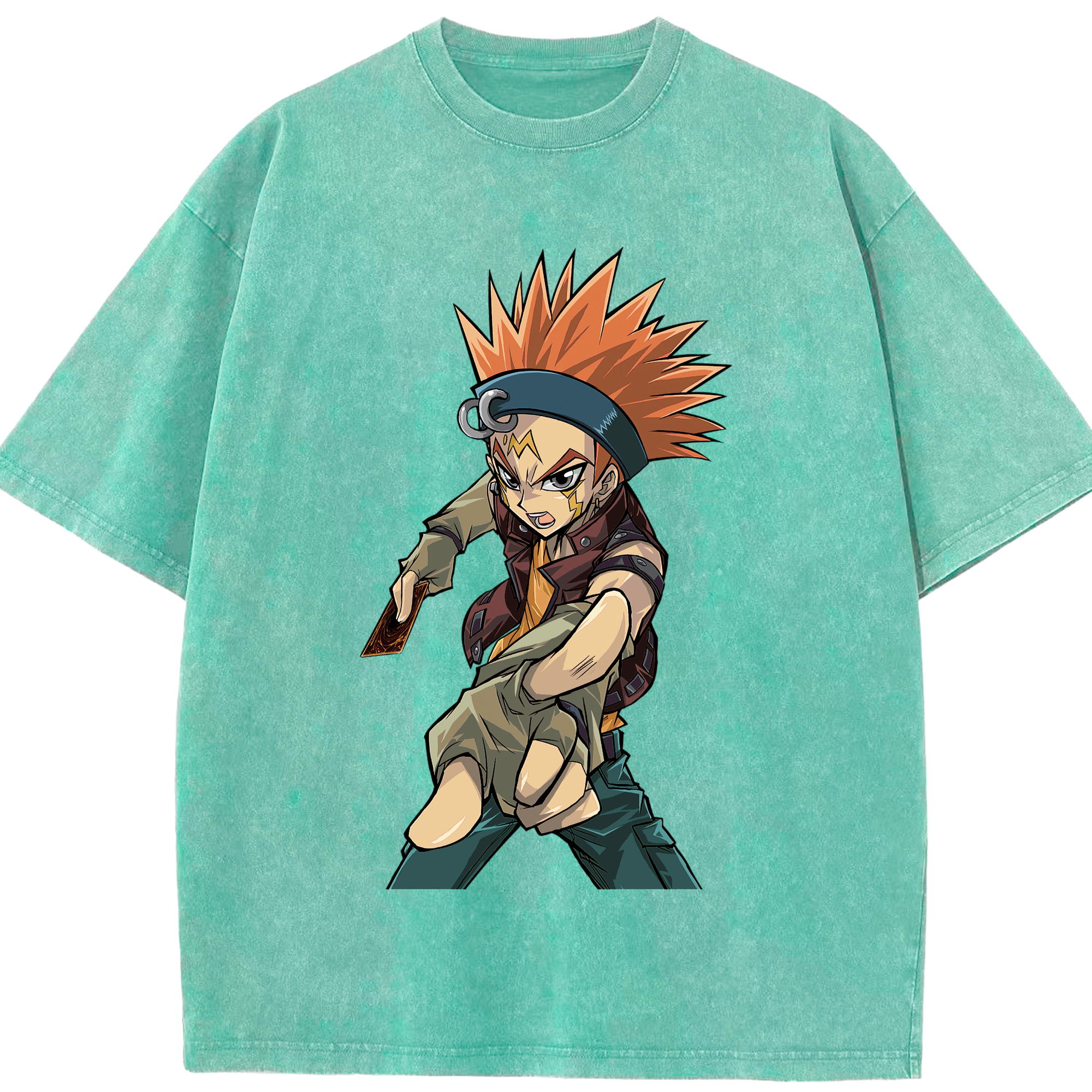 （画像用） 遊☆戯☆王 Yu-Gi-Oh! 綿100% ヴィンテージ風 半袖Tシャツ（フロントプリント）